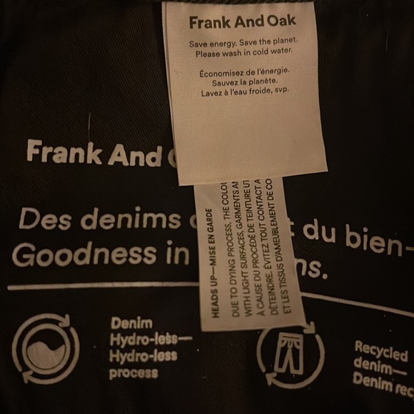 *NWT* Frank and Oak - The Stevie Good Cotton Jean Short - Black - 31 - Picture 9 of 11